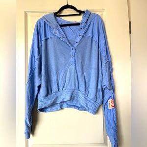 Free People Movement Blue Shirt Size Medium